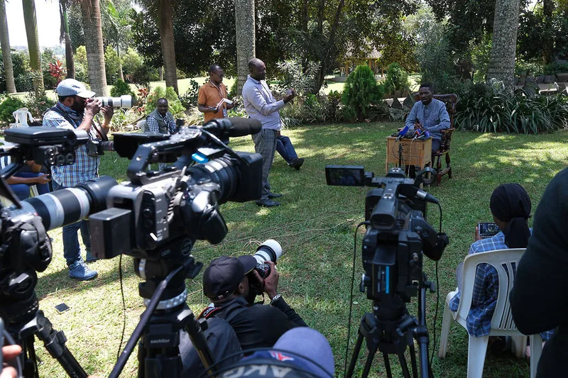How does a reporter in Uganda cover elections when the internet goes out?