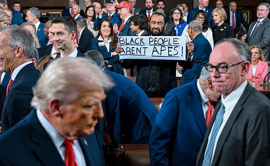 Al Green Ejected From State of the Union, Held 'Black People Aren't Apes' Sign