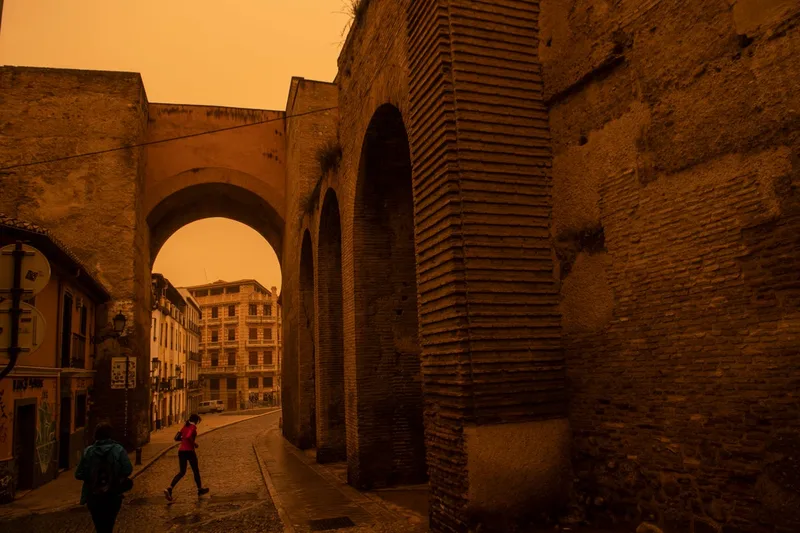 Saharan dust storms bring risk of ‘blood rain' and fiery skies to southern Europe