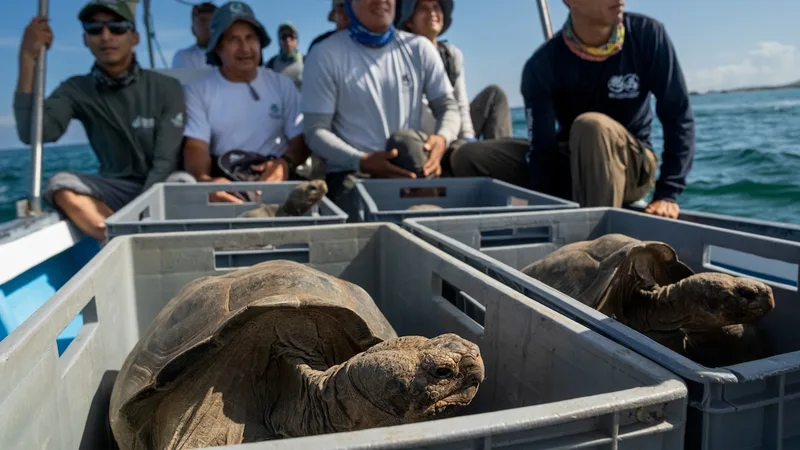 After 175 years, Galápagos giant tortoises return home