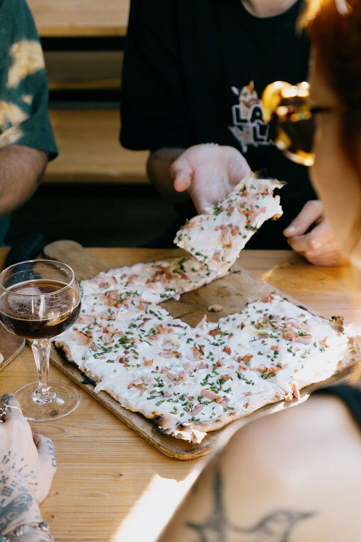 This French dish has been an Alsatian staple since the 1800s—just don't call it pizza