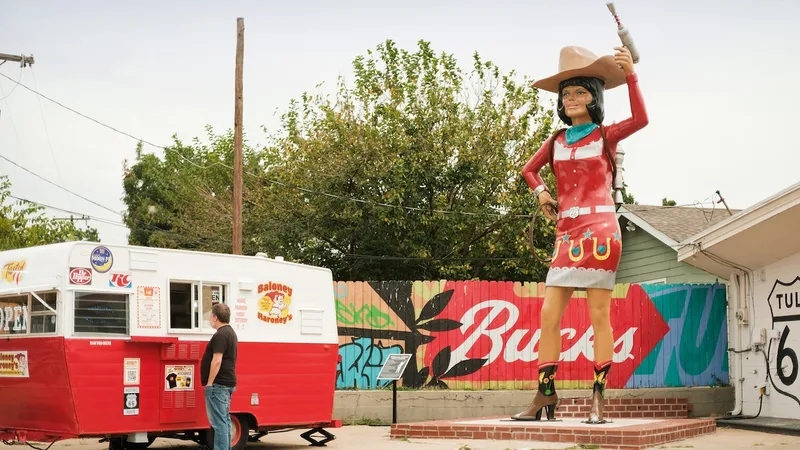 In Tulsa, locals have revived a stretch of Route 66—one roadside giant at a time