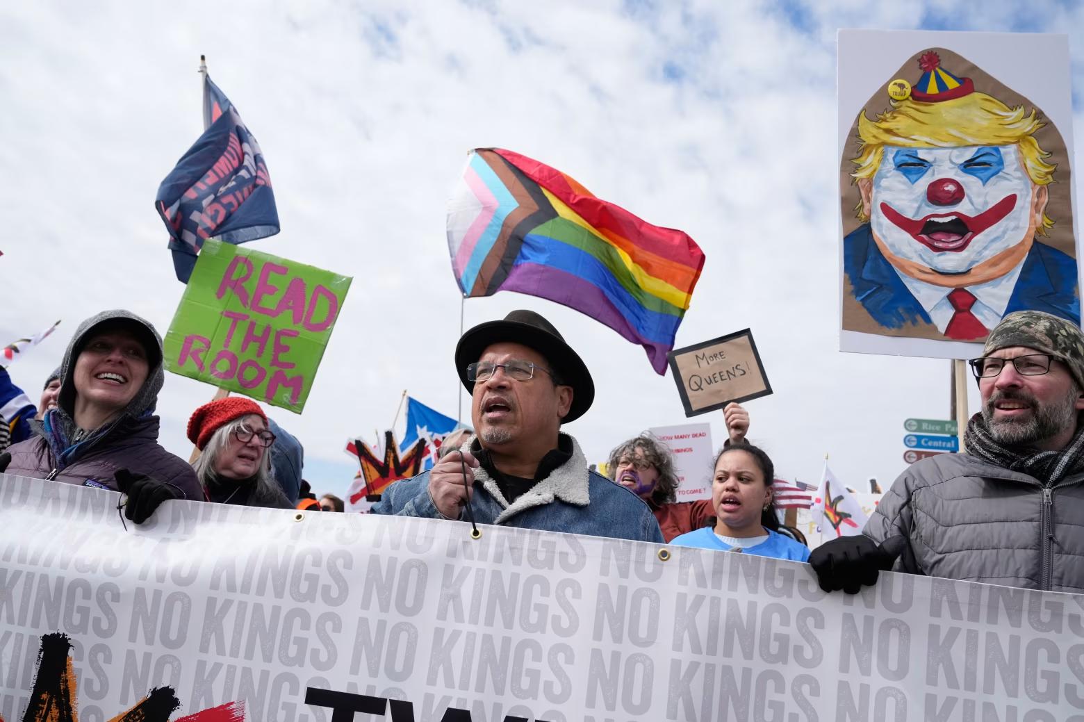 Crowds Gather Across U.S. for ‘No Kings’ Rallies to Oppose Trump