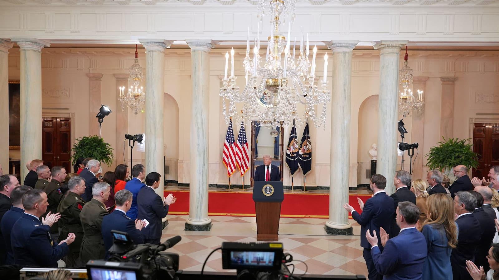 Trump’s hall-of-mirrors speech