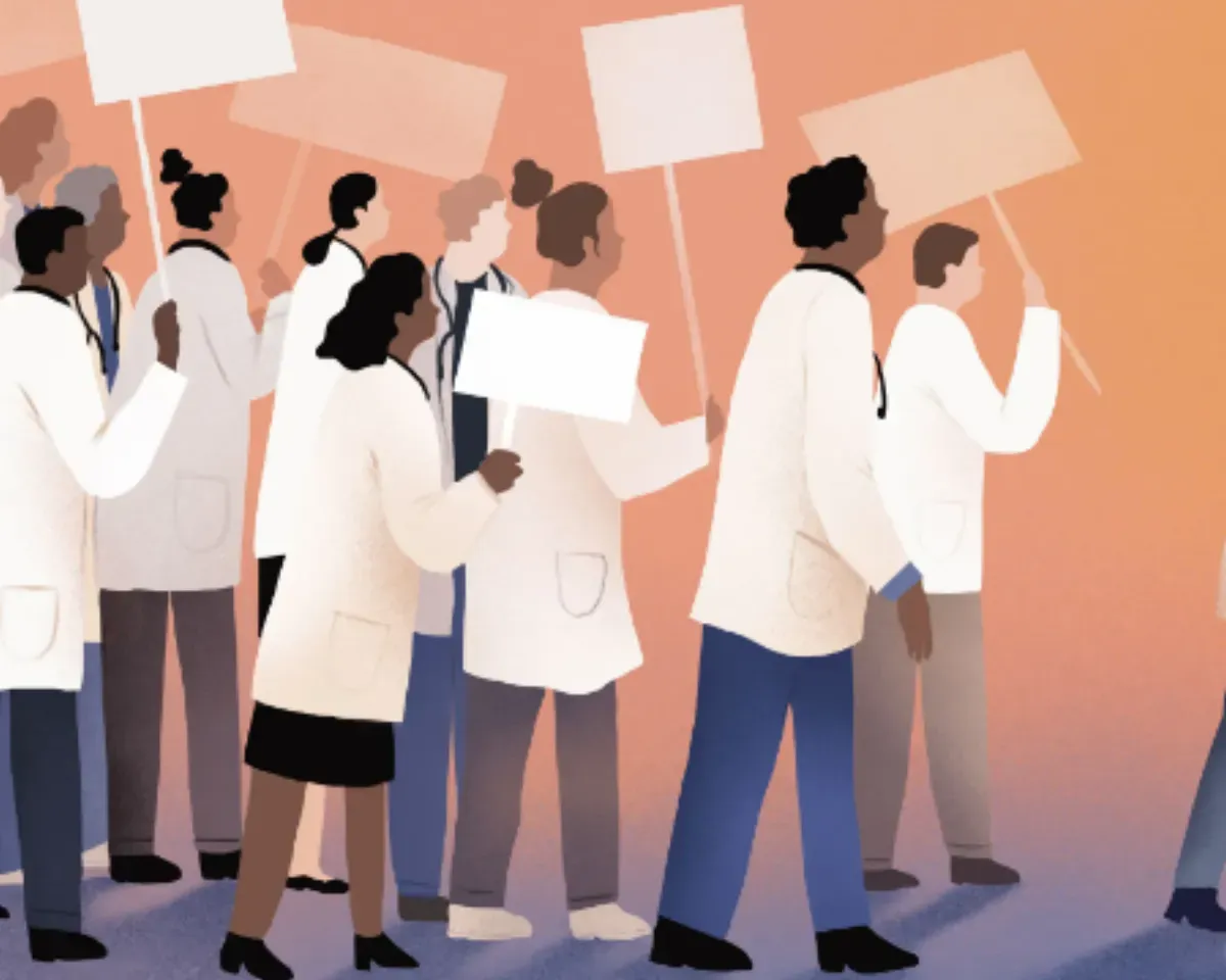 For years, many doctors and pharmacists believed they stood largely outside the traditional management-labor hierarchy. Now, they feel smothered by it.