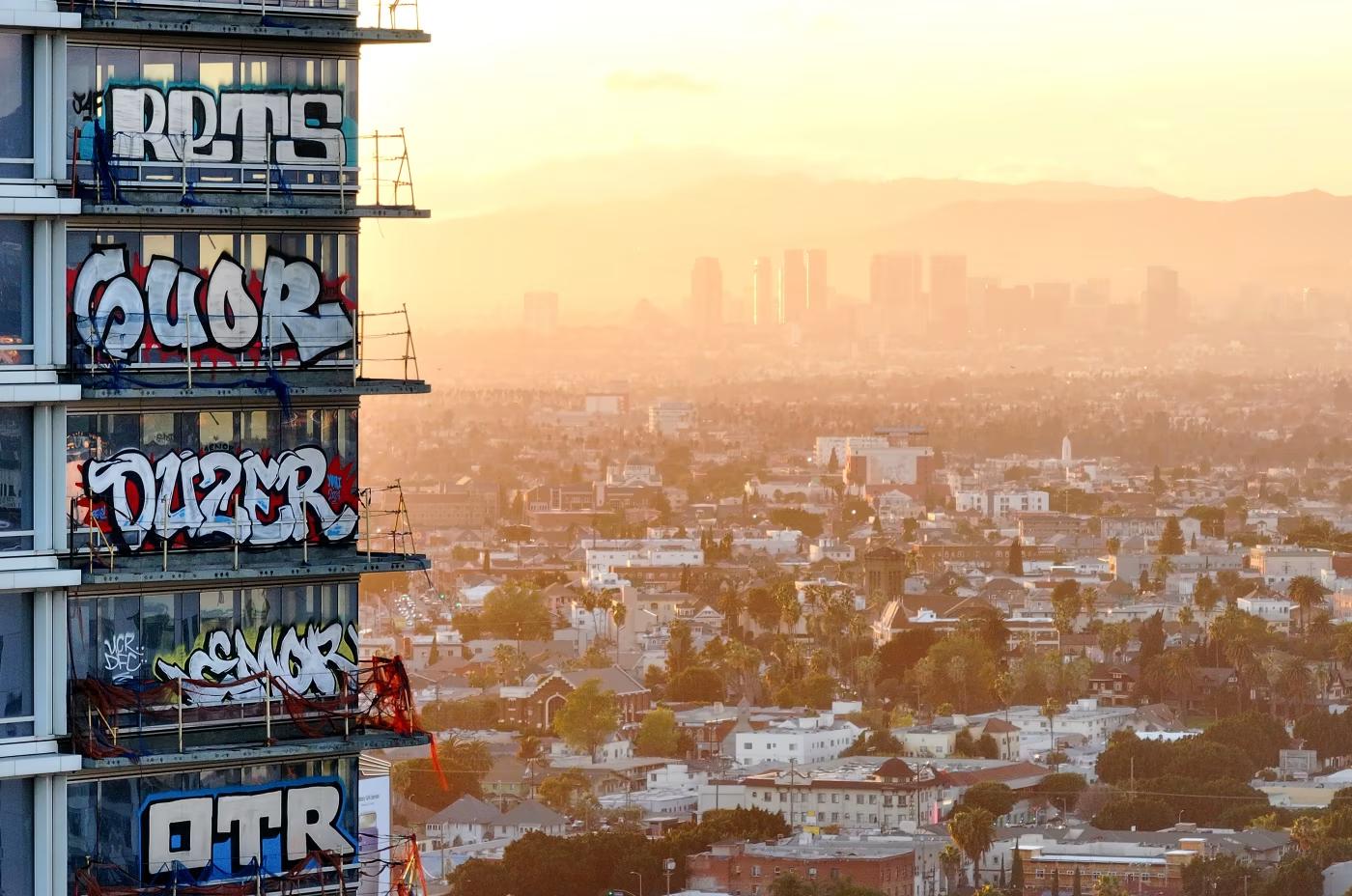L.A.’s Notorious Trio of Graffiti-Covered Skyscrapers Finally Finds a Buyer