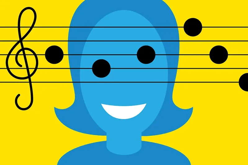 Music even makes you blink to the beat