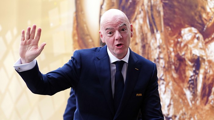 Fifa’s Gianni Infantino lashes out at World Cup critics ‘consumed by hate’