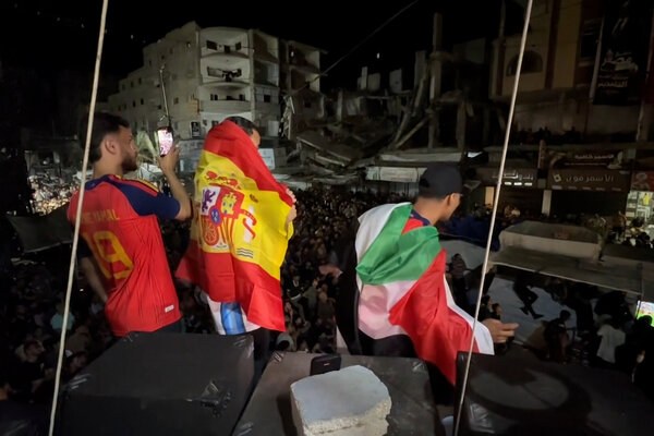 In Gaza, Spain’s Win Brings a Moment of Joy and Distraction
