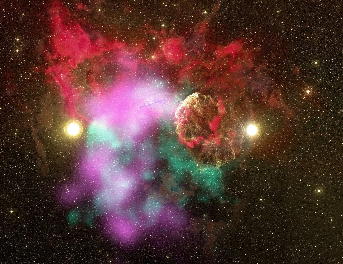 Rare double supernova discovered hiding in Jellyfish Nebula